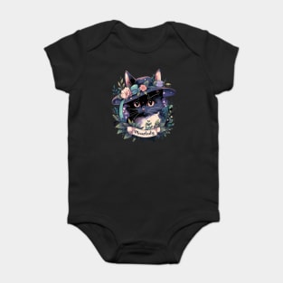 Cottagecore Fairycore Cat Gifts Girls Womens Meowlady Cat Baby Bodysuit